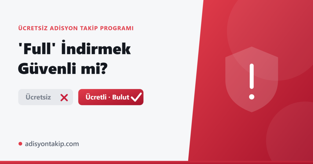 Ücretsiz Adisyon Takip Programı 'Full' İndirmek Güvenli mi?